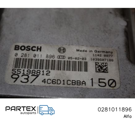 0281011896 - Блок керування форсунками Alfa Romeo 147 2001