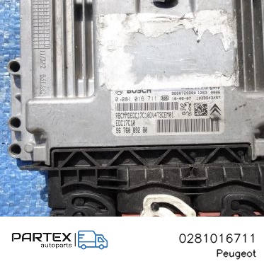 0281016711 - Блок керування двигуном Peugeot 206+ 2011