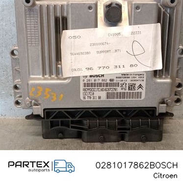 0281017862BOSCH - Блок керування двигуном Citroen C4 II 2011