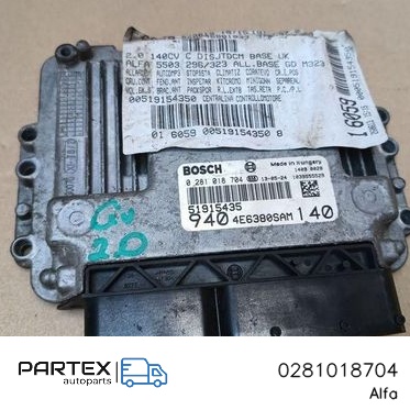 0281018704 - Блок керування двигуном ECU Alfa Romeo Giulietta 2015