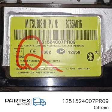 1251524C07PR09 - Блок керування Airbag Citroen C-Crosser 2010