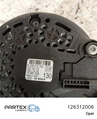 126312006 Генератор Opel Astra J 2016