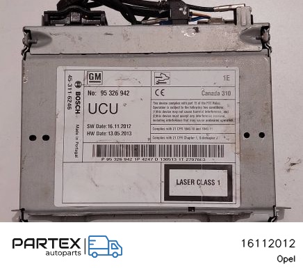 16112012 - Панель радіо мультимедіа Opel Astra J 2014