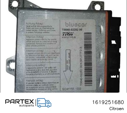 1619251680 - Блок керування подушками безпеки Airbag Citroen e-Mehari 2016