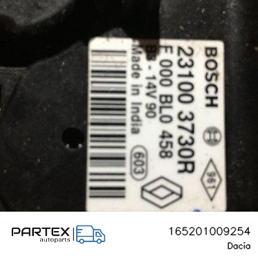 165201009254 Генератор Dacia Sandero II 2016