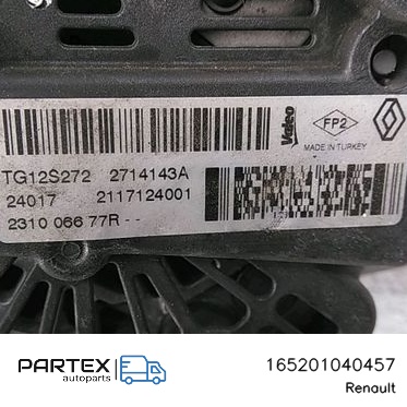165201040457 Генератор Renault Captur 2017