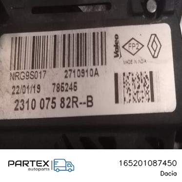 165201087450 Генератор Dacia Sandero II 2019