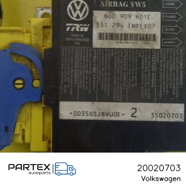 20020703 - Блок керування Airbag Volkswagen Polo IV 9N3 2007