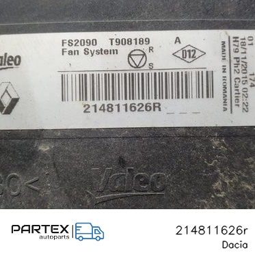 214811626r - Електровентилятор радіатора Dacia Duster 2015
