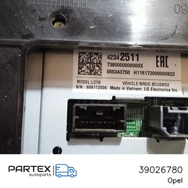 39026780 - Панель радіо мультимедіа Opel Astra K 2019