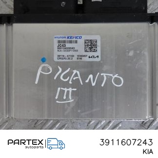 3911607243 - Блок керування двигуном KIA Picanto 2022