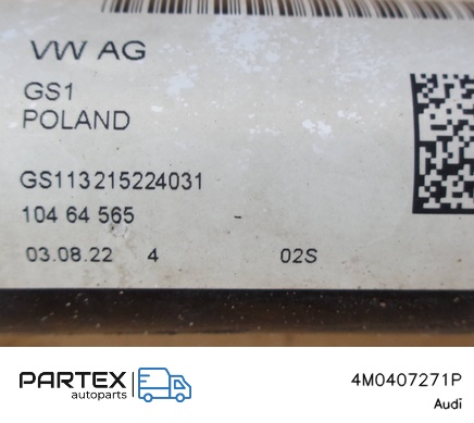 4M0407271P Піввісь передня Audi Q7 4M 2022