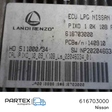 616703000 - Блок керування газовим обладнанням LPG Nissan Pixo 2010