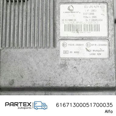 61671300051700035 - Блок керування газовим обладнанням LPG Alfa Romeo Mito 2009