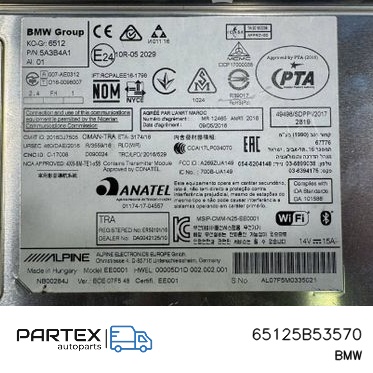 65125B53570 - Панель радіо мультимедіа BMW i3 2021