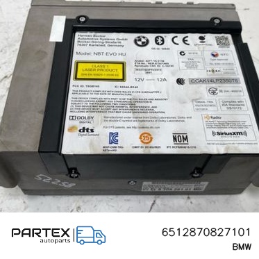 6512870827101 - Панель радіо мультимедіа BMW i3 2017
