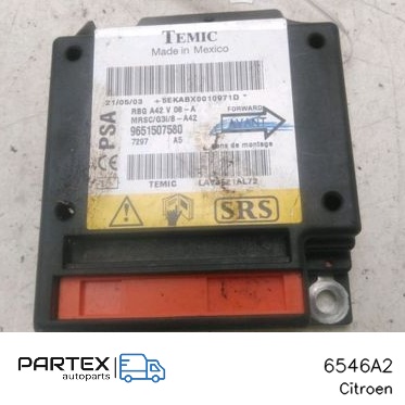 6546A2 - Блок керування Airbag Citroen C3 Pluriel 2005