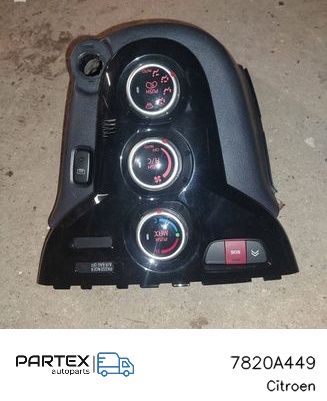 7820A449 - Панель клімат-контролю Citroen C-Zero 2012