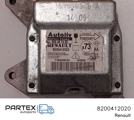 8200412020 - Блок керування Airbag Renault Vel Satis 2002