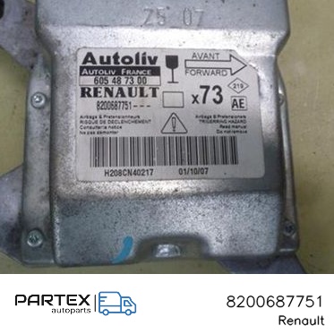 8200687751 - Блок керування Airbag Renault Vel Satis 2007