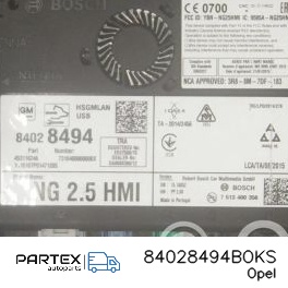 84028494BOKS - Панель радіо мультимедіа Opel Astra K 2016