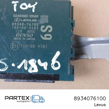8934076100 - Блок керування парктроніком Lexus UX 2020