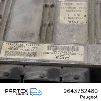 9643782480 - Блок керування двигуном ECU Peugeot 206 2005