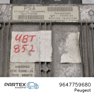 9647759680 - Блок керування двигуном ECU Peugeot 206 2004
