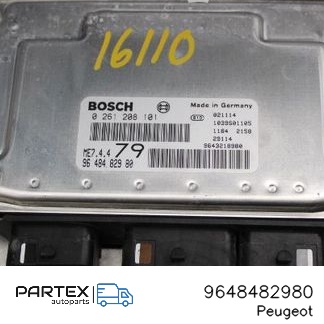9648482980 - Блок керування двигуном ECU Peugeot 206+ 2003