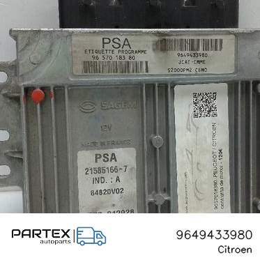 9649433980 - Блок керування двигуном ECU Peugeot 1007 2005
