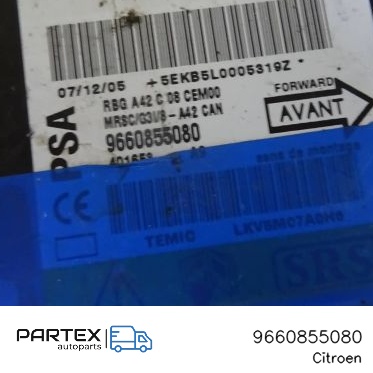 9660855080 - Блок керування Airbag Citroen C3 Pluriel 2005