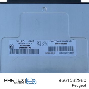9661582980 - Блок керування двигуном ECU Peugeot 1007 2006