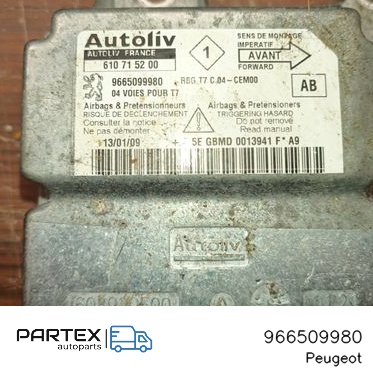 966509980 - Блок керування Airbag Peugeot 308 SW 2009