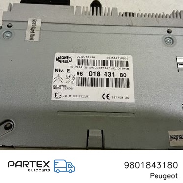 9801843180 - Панель радіо мультимедіа Peugeot 2008 I 2017