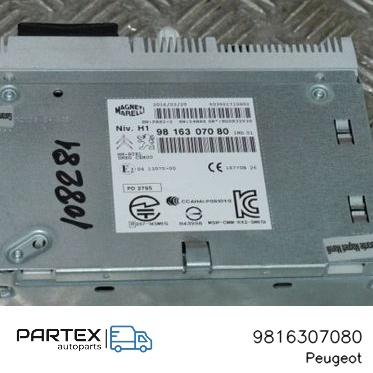 9816307080 - Панель радіо мультимедіа Peugeot 308 SW 2014