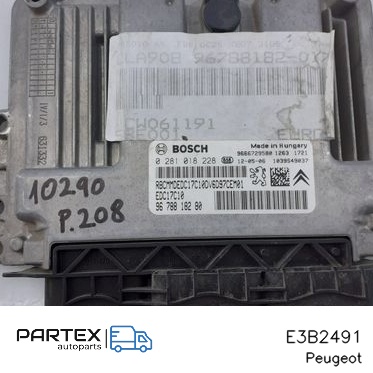 E3B2491 - Блок керування двигуном Peugeot 208 2012