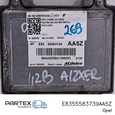 E8355583739AA5Z - Блок керування двигуном Opel Corsa D 2010