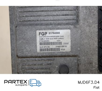 MJD6F3.D4 - Блок керування двигуном ECU Fiat Doblo 2006