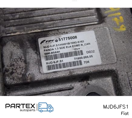 MJD6JFS1 - Блок керування двигуном ECU Fiat Panda II 2004
