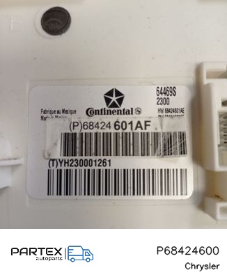 P68424600 - Блок комфорту Chrysler Pacifica 2020