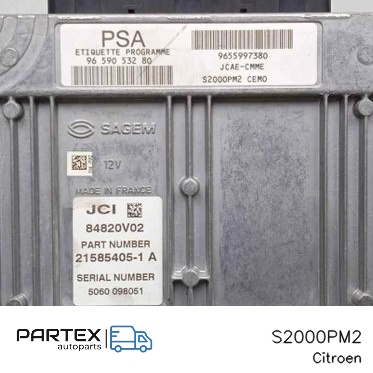 S2000PM2 - Блок керування двигуном ECU Peugeot 1007 2005